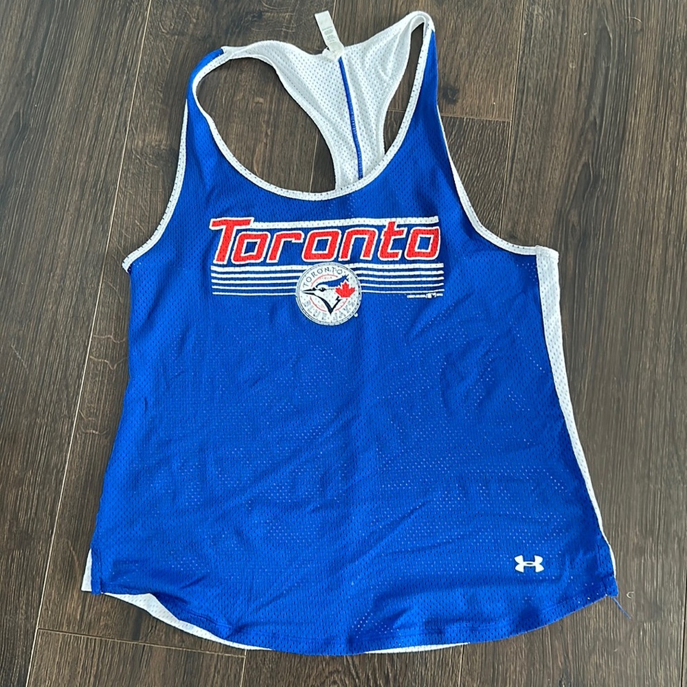 Toronto Blue Jays Under Armour Tank Top Exercise Top - Size Large